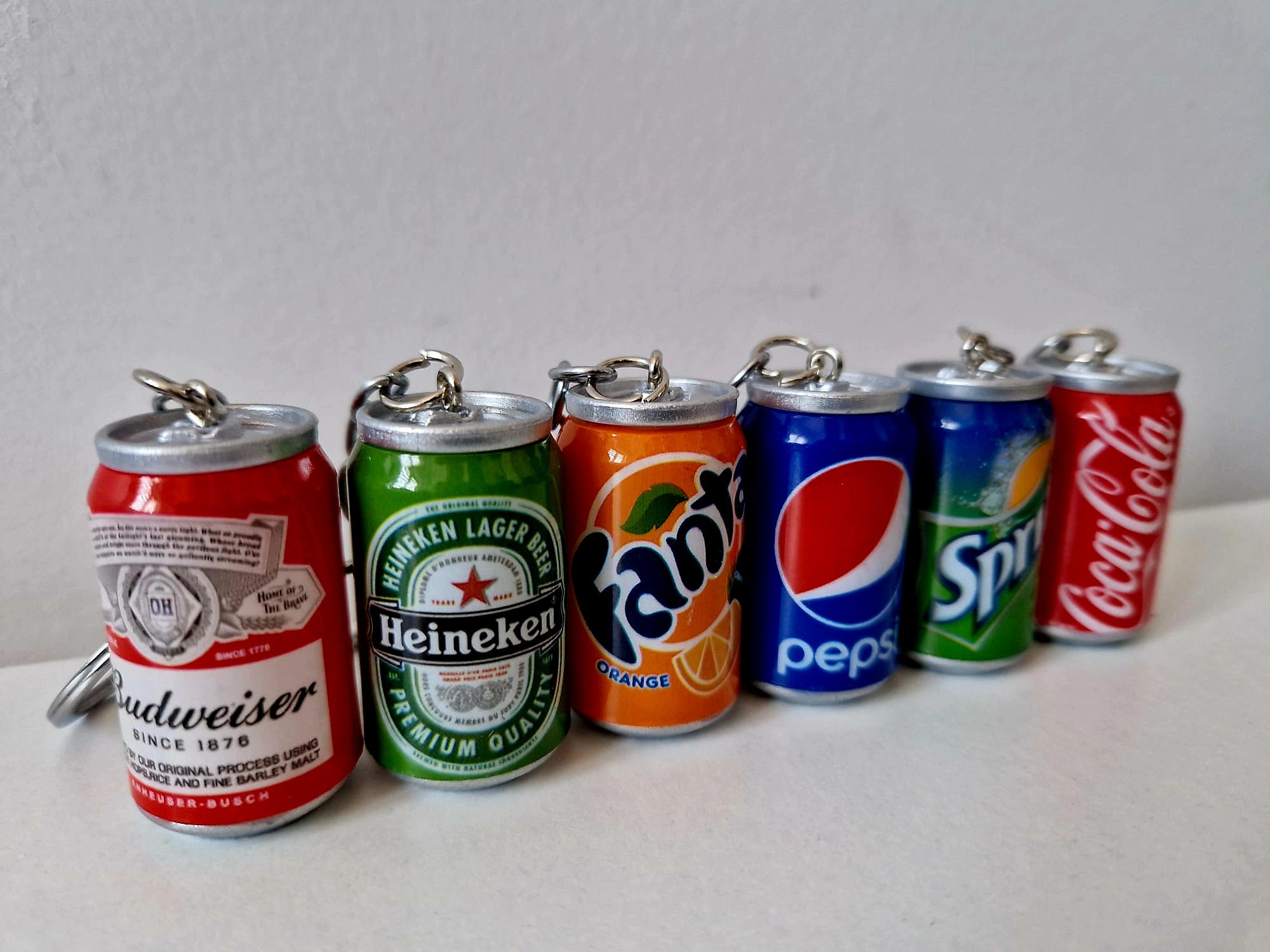 Coca-Cola Fanta Sprite Budweiser Keychains – Collectible & Stylish!