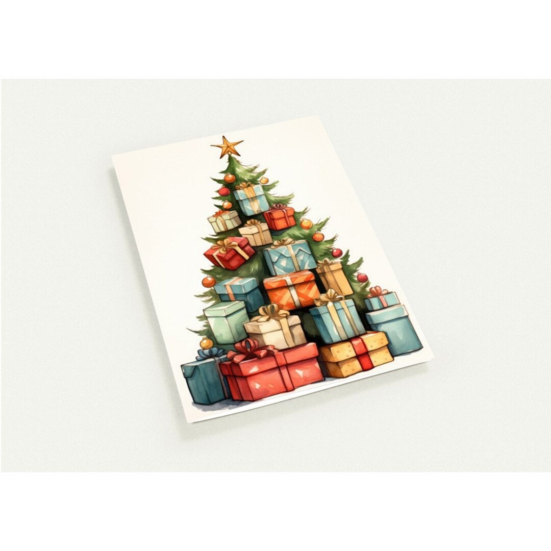 Create Christmas Gestanzte Weihnachtskarten & Umschläge – 3 Stück, Braunes Kraftpapier, Blanko Zum Selbstgestalten
