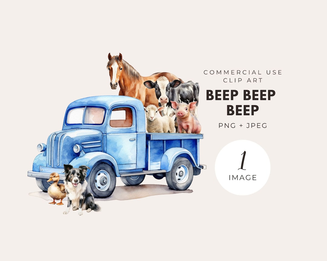 Beep Beep Beep, Little Blue Truck, Blue Truck Birthday Party, Instant