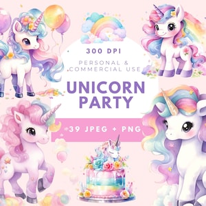 Lindo Unicornio Clipart, Uso Comercial, Unicornio Png, Clipart Unicornio Mágico, Descarga Instantánea, Estrellas Arco Iris, Unicornio Kawaii, Clip Art Arco Iris