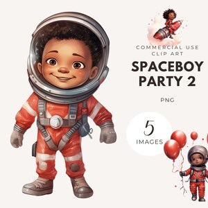 Black Astronaut Clipart, Spaceboy, Space Themed Birthday Party, Watercolor Space Clipart, Space Png, Cute Little Astronaut Png, Rocket