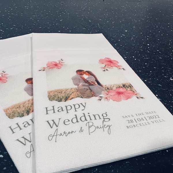 Your Dream Wedding: Luxury Napkins, Vibrant Colors, and Cherished Photo Prints. Crafting Your Unique Designs with Expert Precision