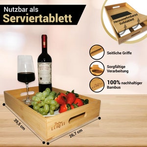 Perfekt auch als Serviertablett nutzbar, einfach den Deckel abnehmen. Dank der Griffe an den Seiten können die Snacks problemlos transportiert werden. Sollte doch mal was daneben gehen kann dies einfach mit einem feuchtem Tuch abgewischt werden.