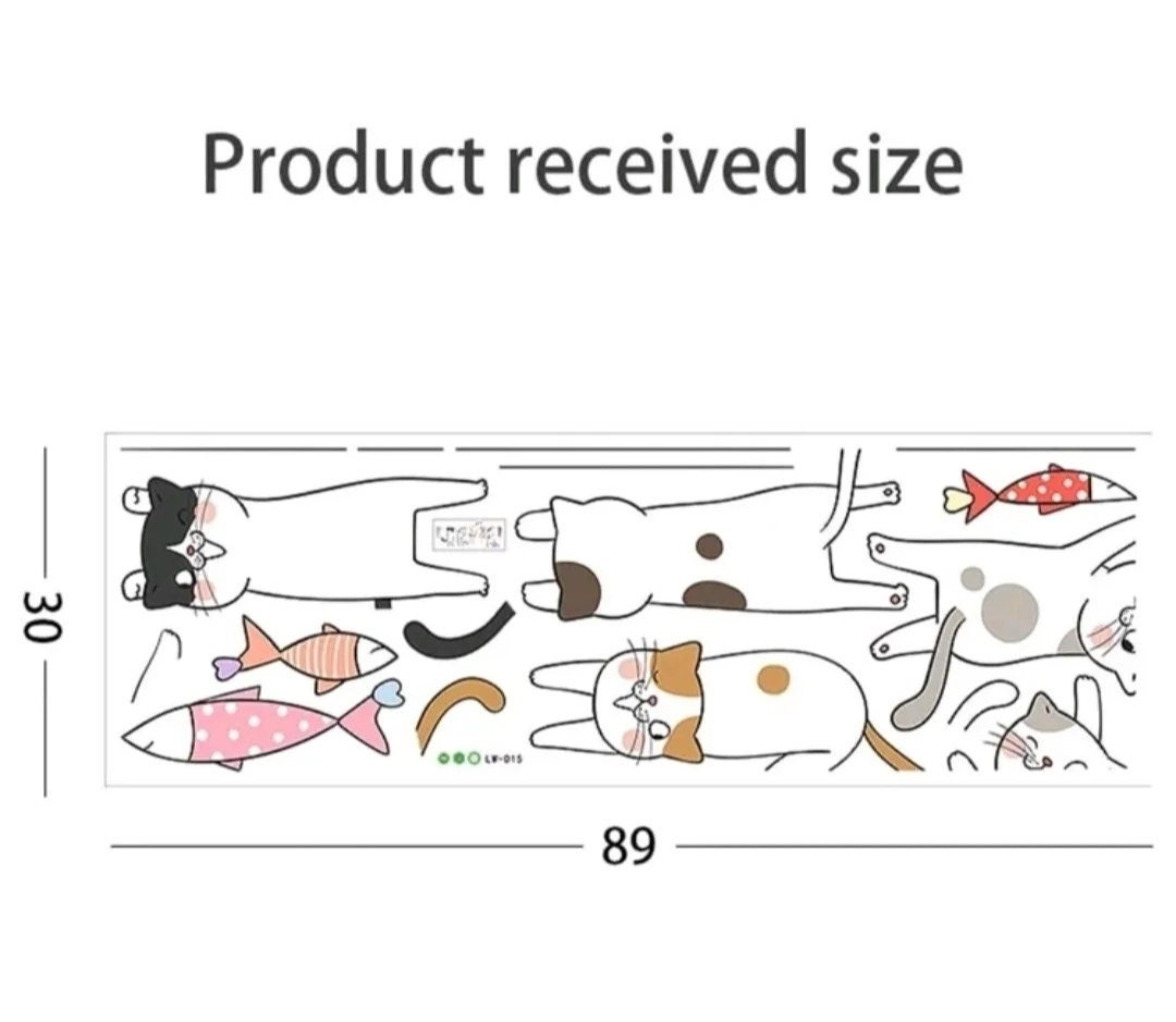 Kids Cat Wall Stickers Etsy Australia