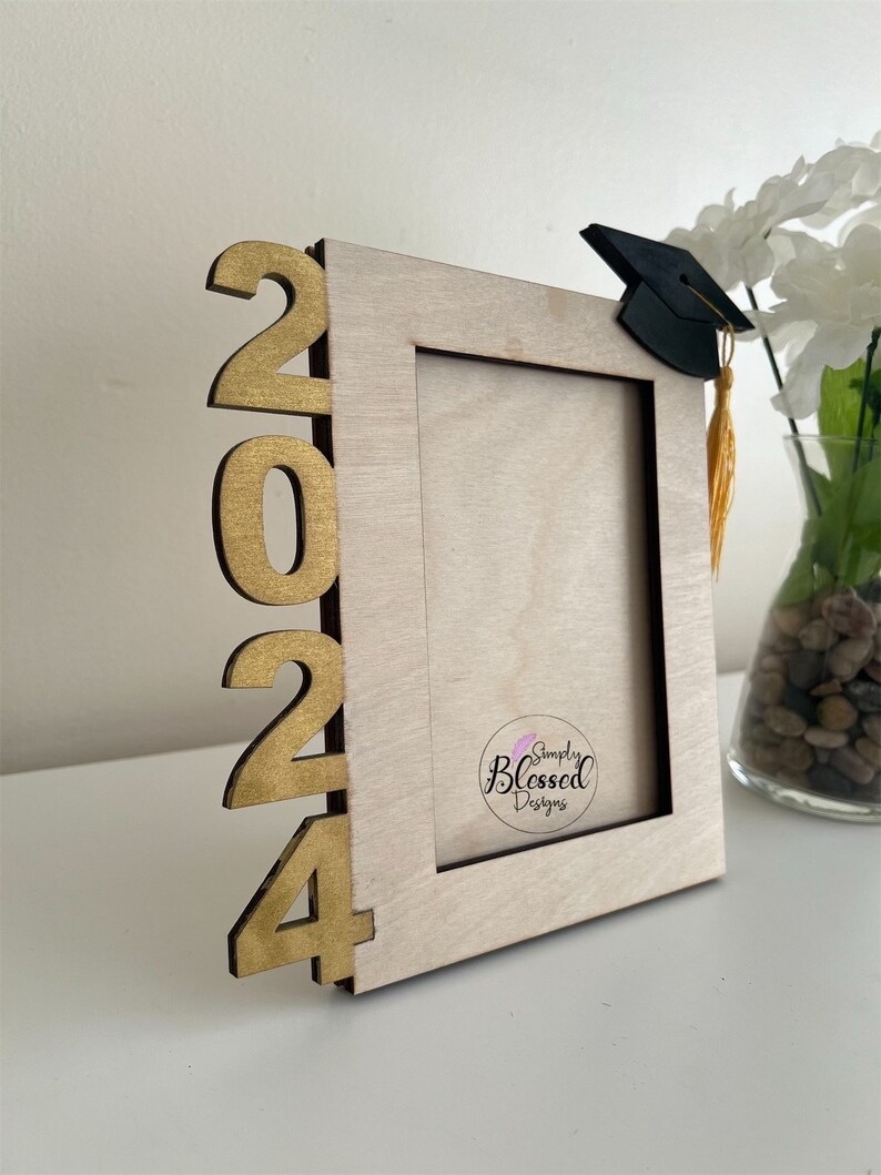 Graduation Wooden Photo Frame, Personalized Name and School ...