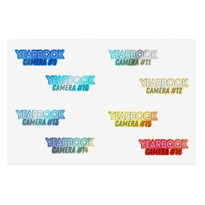 Small Yearbook Camera Label Stickers for Organization and Labeling #9-16