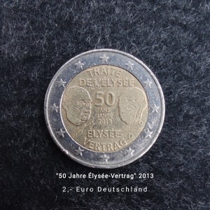 2 euro coin // 50 years of the Élysée Treaty 2013