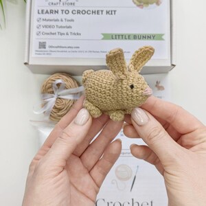 Crochet KIT for Beginners, DIY Amigurumi Bunny Craft Kit - Etsy