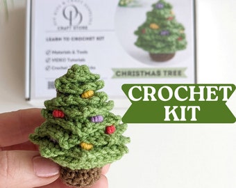 Christmas Tree Crochet Kit: Beginner-Friendly Ornament with Pattern