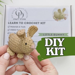 Crochet KIT for Beginners, DIY Amigurumi Bunny Craft Kit - Etsy