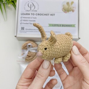 Crochet KIT for Beginners, DIY Amigurumi Bunny Craft Kit - Etsy