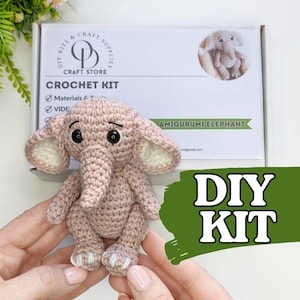Crochet Elephant Amigurumi Kit for Beginners: DIY Craft