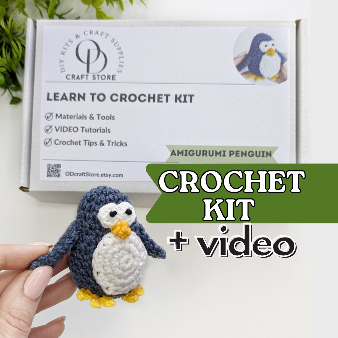 39 Crochet Penguin Patterns, Amigurumi, Blankets, and Keychains 5 DIY Crochet Kit for Adults: Amigurumi Penguin