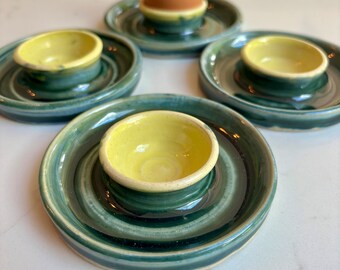 Egg cups Hand thrown unique