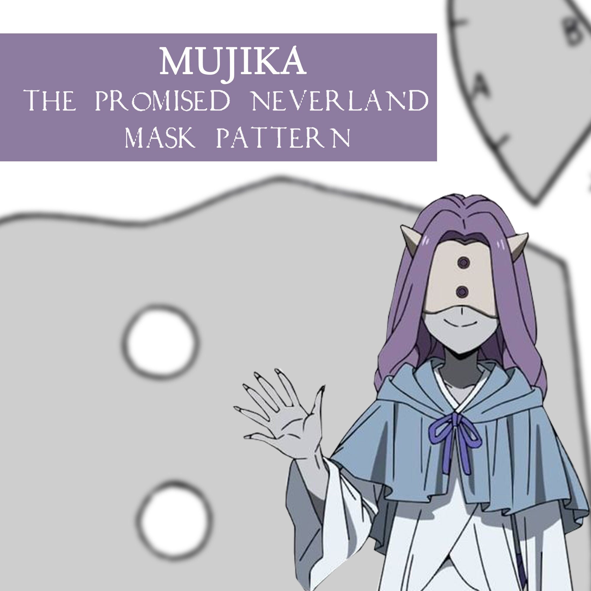Anime The Promised Neverland Mujika Cosplay Costume Evil Blood