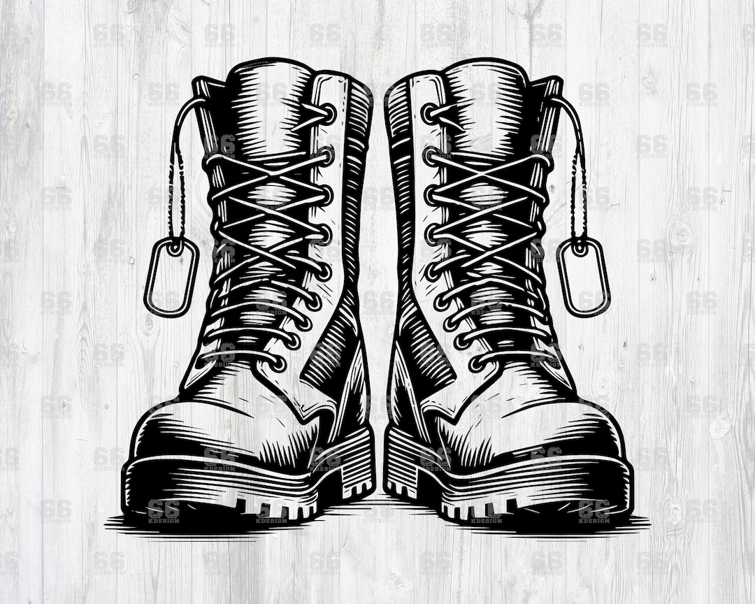Combat Boots Svg File | Veteran Svg | Army Svg | Soldier Svg | Combat ...