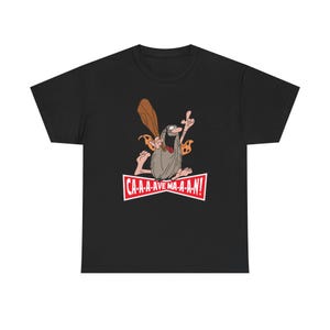 Lustiges Captain Caveman Herren Navy Grau Schwarz Geschenk Schwere Baumwolle T-Shirt