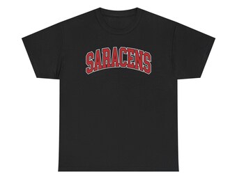 サラセンズ レトロ ラグビー ギフト ユニセックス ヘビーコットン T