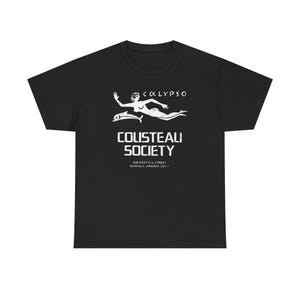 Vintage Cousteau Society Retro  - Heavy Cotton Tee