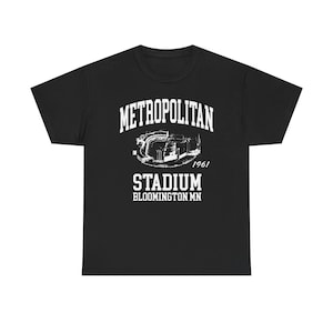 Throwbackmax Metropolitan Stadium 1961 Baseball Classic Cut, Premium Tee Shirt - Past Home of Your Minnesota Twins Heavy Cotton Tee