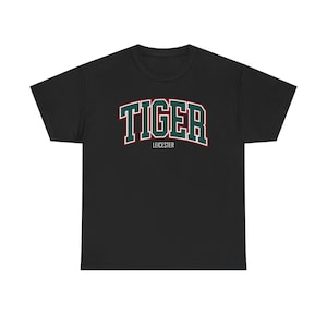 Leicester Tigers Retro Rugby, zwaar katoenen T-shirt, uniseks