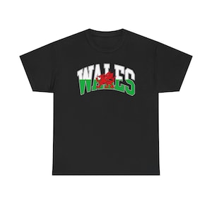 ウェールズ国旗Tシャツ ウェールズ国民Tシャツ ウェールズ人へのギフトアイデア 愛国的なウェールズTシャツ ウェールズ人へのギフト ウェールズ人へのギフト 厚手のコットンTシャツ