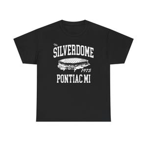 Throwbackmax The Silverdome 1975 Football Classic Cut, Premium Tri-Blend Tee Shirt - Past Home of Your Detroit Lions Unisex Heavy Cotton Tee