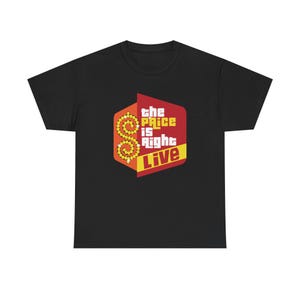 The Price is Right Live TV Show Logo Men's Navy Gray Black Gift Heavy Cotton Tee