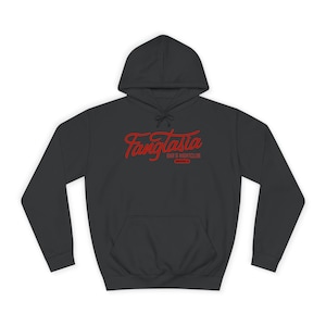 Sudadera unisex universitaria con capucha de vampiro Fangtasia de True Blood