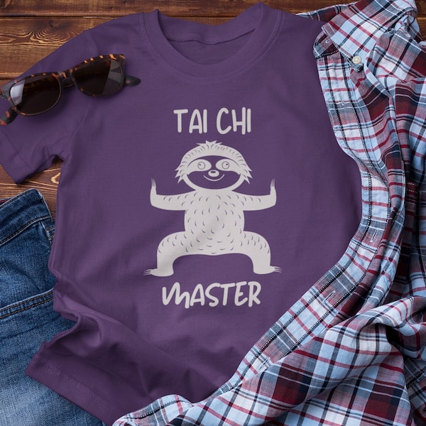 Tai Chi Sloth T Shirt Meditating Sloth Shirt Sarcastic Saying Sloth Lover Sweat Funny TShirt Lazy Sloth Relaxing Sloth Faultier Cute Sloth