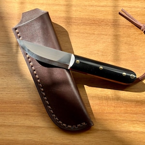 Bushcraft Puukko knife. N690. Skandi grind. Ideal knife for forest, bushcraft.