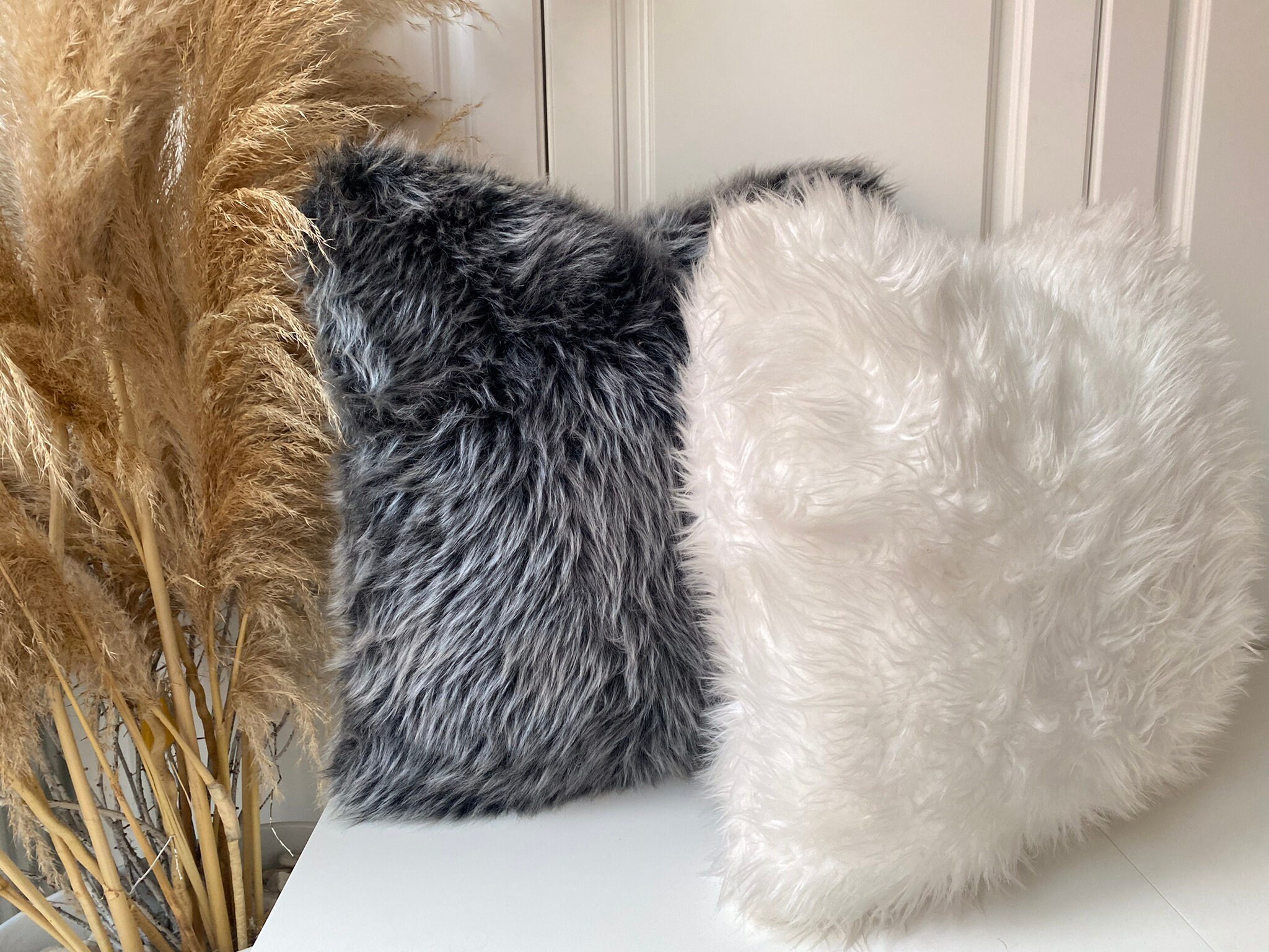 Decorative Faux Fur Pillow Cover, Faux Fur Pillow Case, Fur Pillow