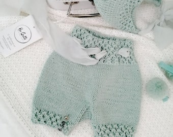 Knitting Pattern Baby Shorts-Diaper Cover- Instructions in English  Russian- Size From 0-24 Months