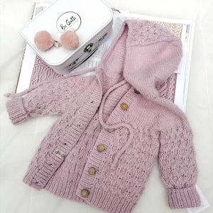 Knitting Pattern Baby Cardigan Instructions in English Russian PDF