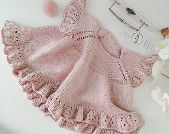 Knitting Pattern Baby Tunic Instructions in English  Russian For Any Size From 0 Months