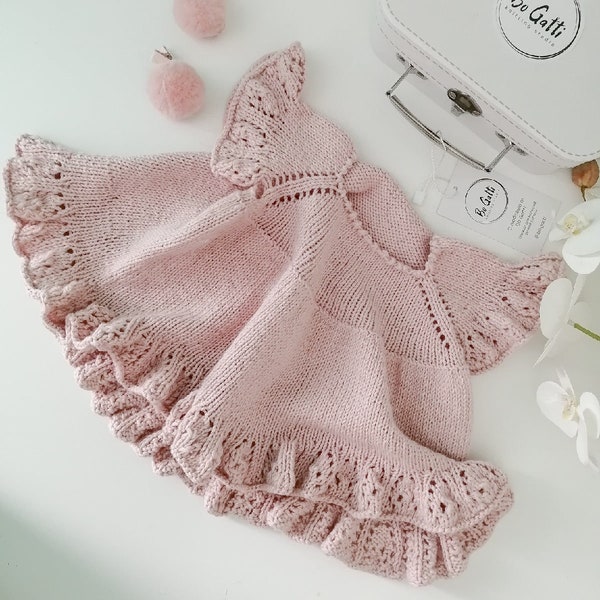 Knitting Pattern Baby Tunic Instructions in English  Russian For Any Size From 0 Months