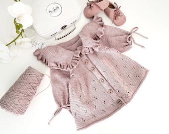 Knitting Pattern Baby Dress Instructions in English  Russian For Any Size From 0 Months