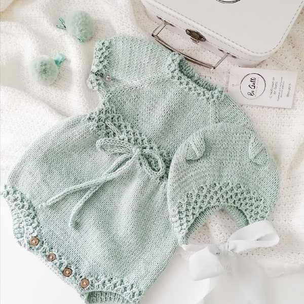 Baby Bodysuit Knitting Pattern- Baby Knitting Pattern- Bodysuit Knitting Pattern- Instant Download PDF