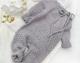 Knitting Pattern Baby Jumpsuit Instructions in English  Russian For Any Size From 0 Months