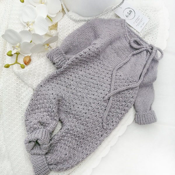 Knitting Pattern Baby Jumpsuit Instructions in English  Russian For Any Size From 0 Months
