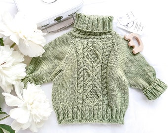 Baby Sweater Knitting Pattern- Baby Knitting Pattern- Sweater Knitting Pattern- Instant Download PDF