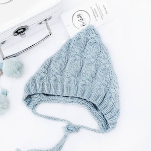 Baby bonnet Knitting Pattern for Any Yarn Weight (Author‘s No Stitch-by-Stitch Method)