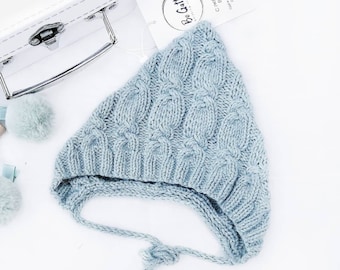 Baby bonnet Knitting Pattern for Any Yarn Weight (Author‘s No Stitch-by-Stitch Method)