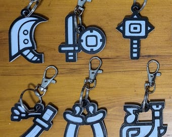 Llavero con icono de arma de Monster Hunter