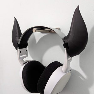 Bowsette-shape horns for headphones / headset attachment, demon devil goth gaming cosplay, streamer accessories FREE SHIPPING image 2