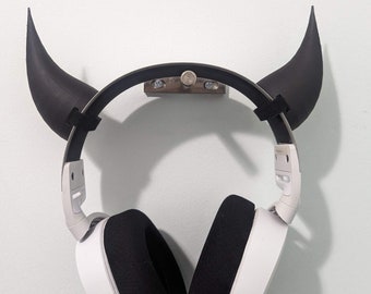 Horns for headphones / headset attachment, demon devil goth gaming cosplay, streamer accessories FREE SHIPPING
