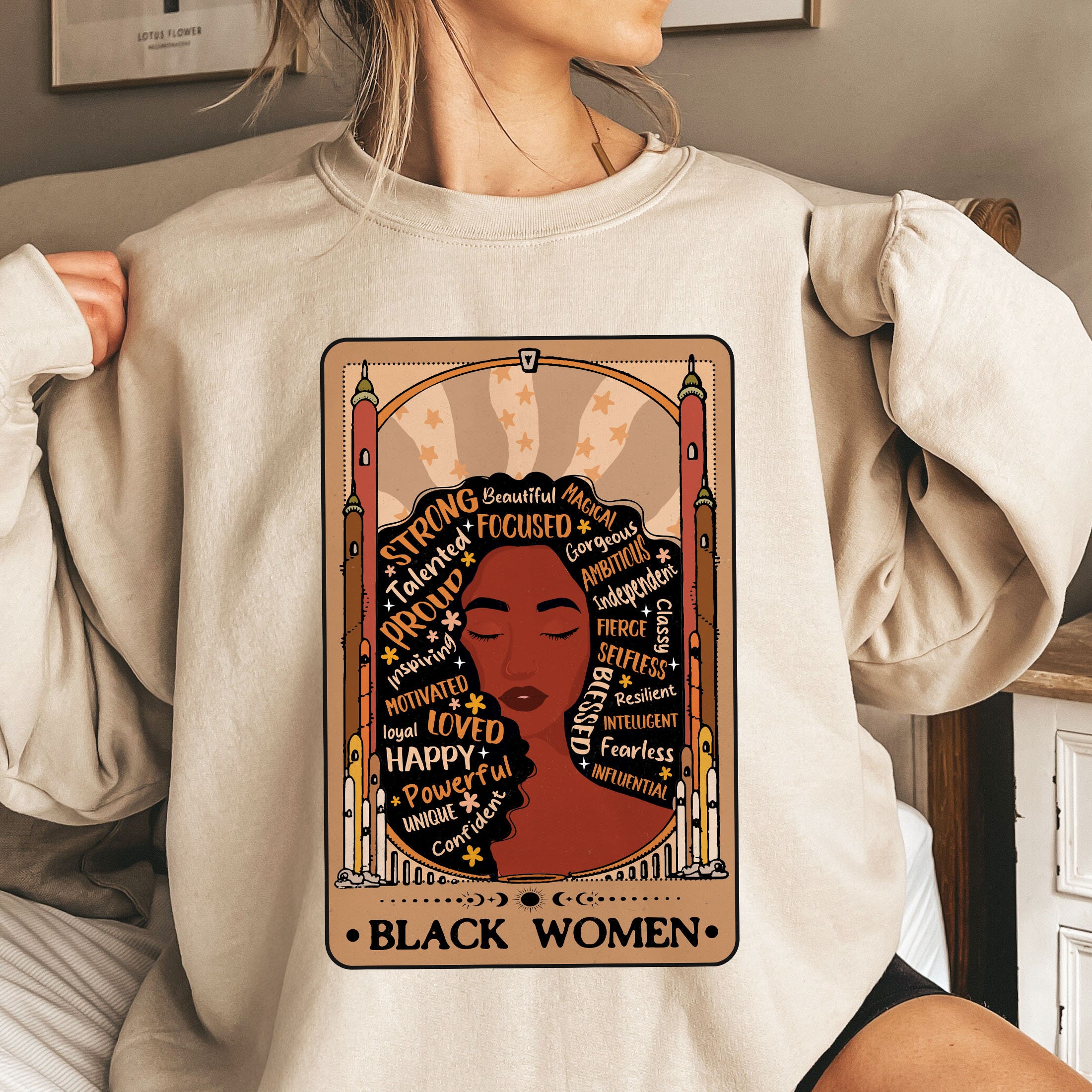 Black Girl Magic Sweater,black Girl Affirmations Sweaters,black History ...