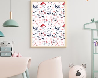 Elevate Your Space with Striking Red and Black Cat Wallpaper!
