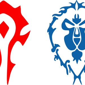 Alliance and Horde Symbols - World of Warcraft Digital Download | WoW Inspired Printable Art for Gamers | Instant Download Artwork Pack GIFT