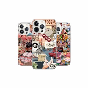 Funda para teléfono con collage de Las Vegas Strip Entertainment Cover para iPhone 16 15Pro, 14, 13, 12, 11, Google Pixel 8, 7A, 6A, Samsung Galaxy S24 Ultra